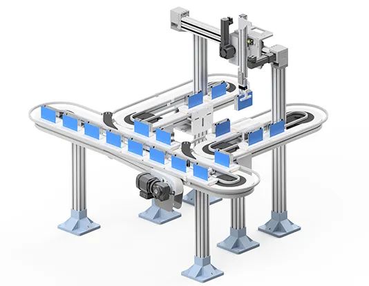 Palettransportiloj por spuri kaj porti produktajn portantojn (12)