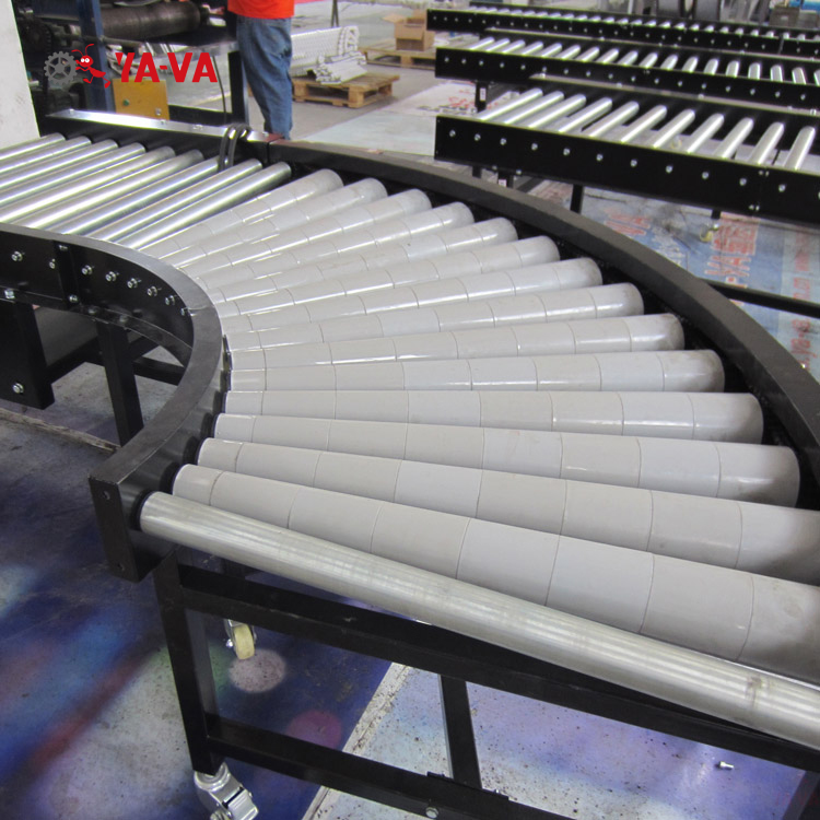 Plastic Roller Curved Conveyor