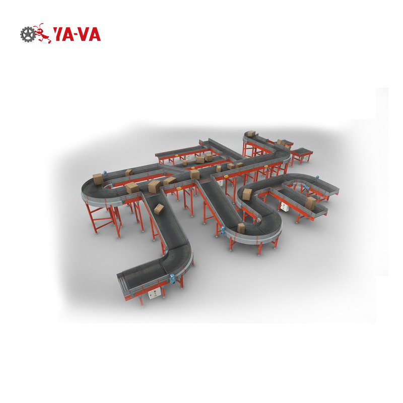 Anti-Static PVC Belt Curved Conveyor for Lithium Cells