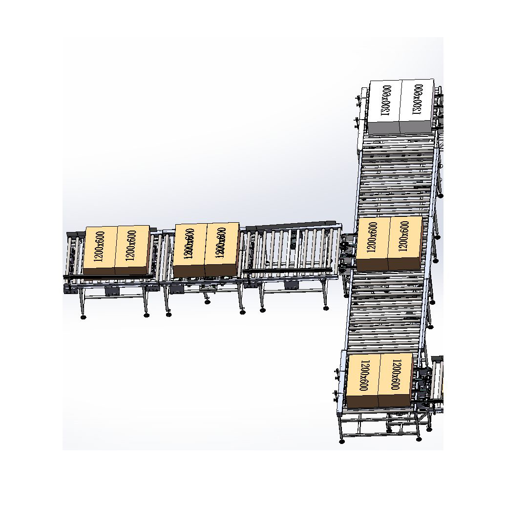 Straight running roller conveyor